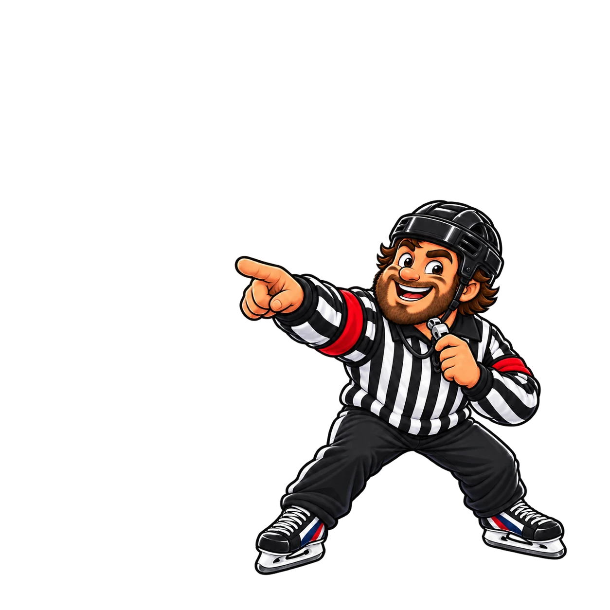 Arbitre de hockey pr&eacute;sentant les r&egrave;gles de T&rsquo;ES-TU GAME?
