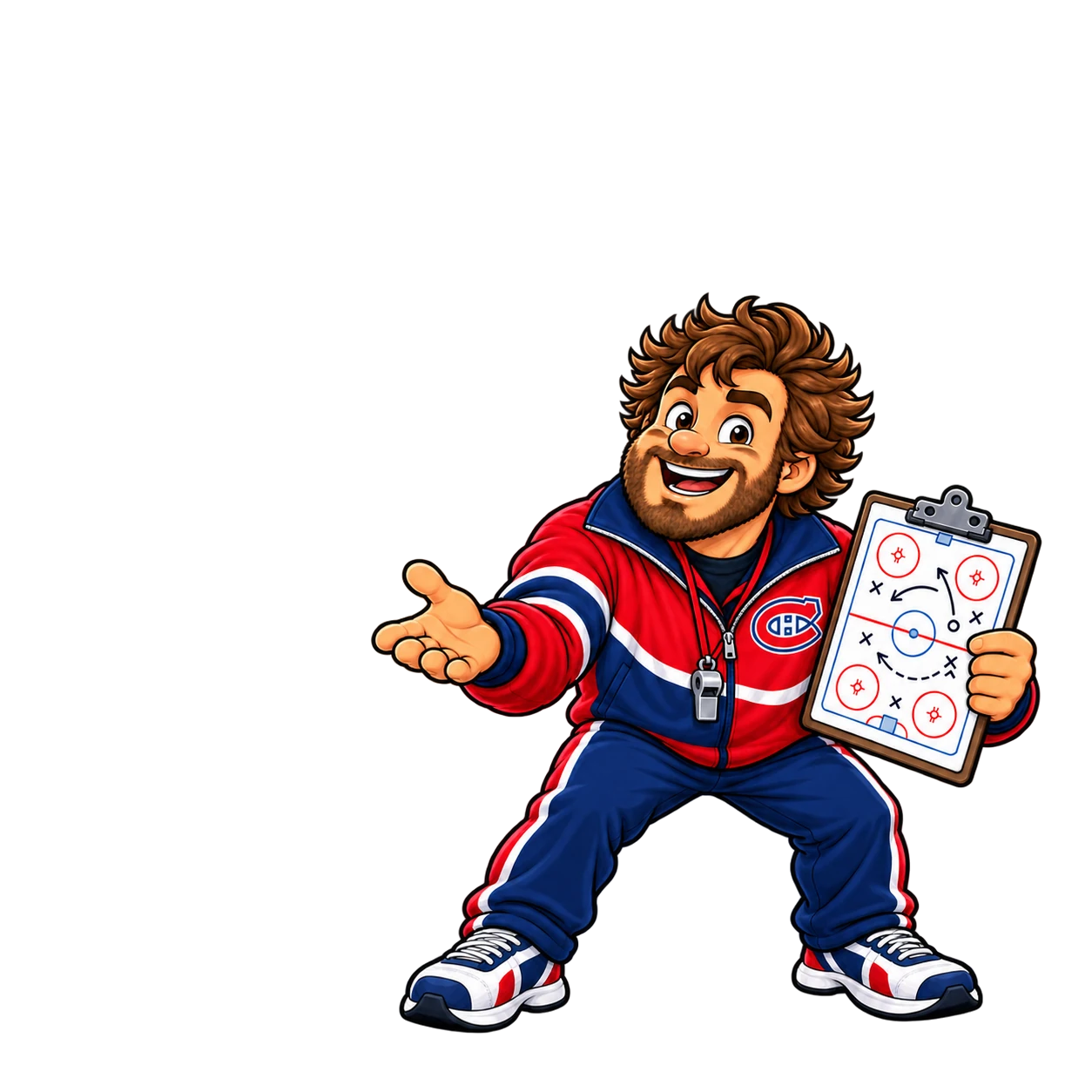 Coach de hockey expliquant comment fonctionne T&rsquo;ES-TU GAME?